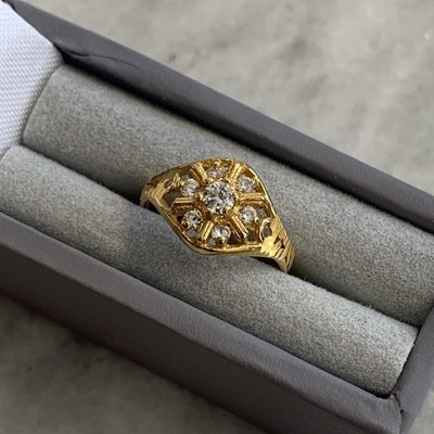18 Karat Gold Ring Kinder Kind Junior klein 750 Gelbgold - Größe B