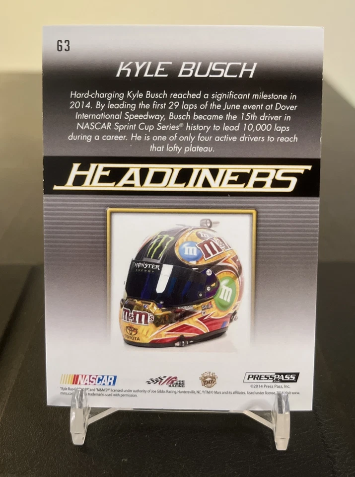 2015 Press Pass Cup Chase - Headliners Kyle Busch #63 Gold /75 - Image 2 of 2