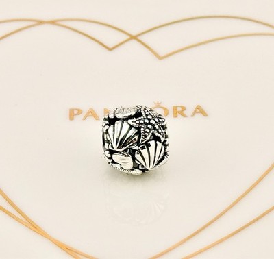 Neu Original Authentisch Pandora Durchbrochen Seestern Muscheln & Herzen Charm 798950C00