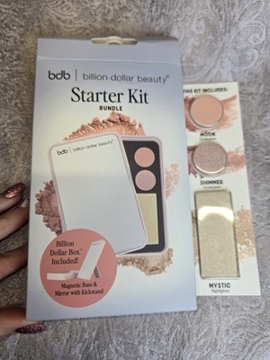 Billion Dollar Beauty Makeup Box / Mirror Starter Kit Bundle, Eyeshadow, & Blush