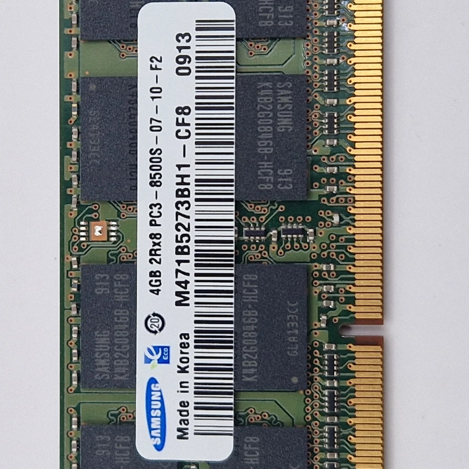 MACBOOK PRO 2x 4GB RAM  A1278 2009 PC3-8500S M471B5273BH1-CF8 Tested Pair - Image 3 of 4