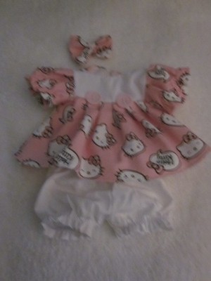 Bitty Baby doll clothes/16 inch/Hello Kitty dress/bloomers/headband with bow