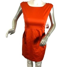 Michael Michael Kors Mini Dress Cut Out Cotton Orange Casual Career Size 12