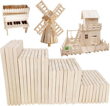 1500 Pcs Wooden Craft Sticks Set, Multisize, Multi Purpose, Ice Cream Sticks for