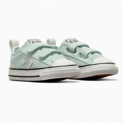 Converse Star Player 76 Kinder Turnschuhe Klettverschluss Wildleder mint Schuhe 