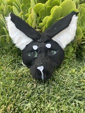 Therian mask- arctic Fox/Wolf/Canine Hand made with tail.