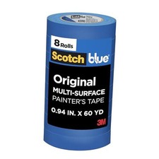 Painter's Tape, 0.94" Width x 60 Yards, 8 Rolls, Blue, Multi-Surface,