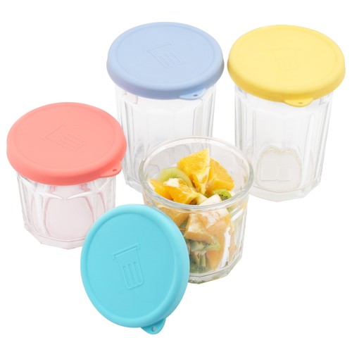 PUREKRA 4 Pack Silicone Replacement Lids for Luminarc Working Glass, Colorful  - Picture 1 of 7