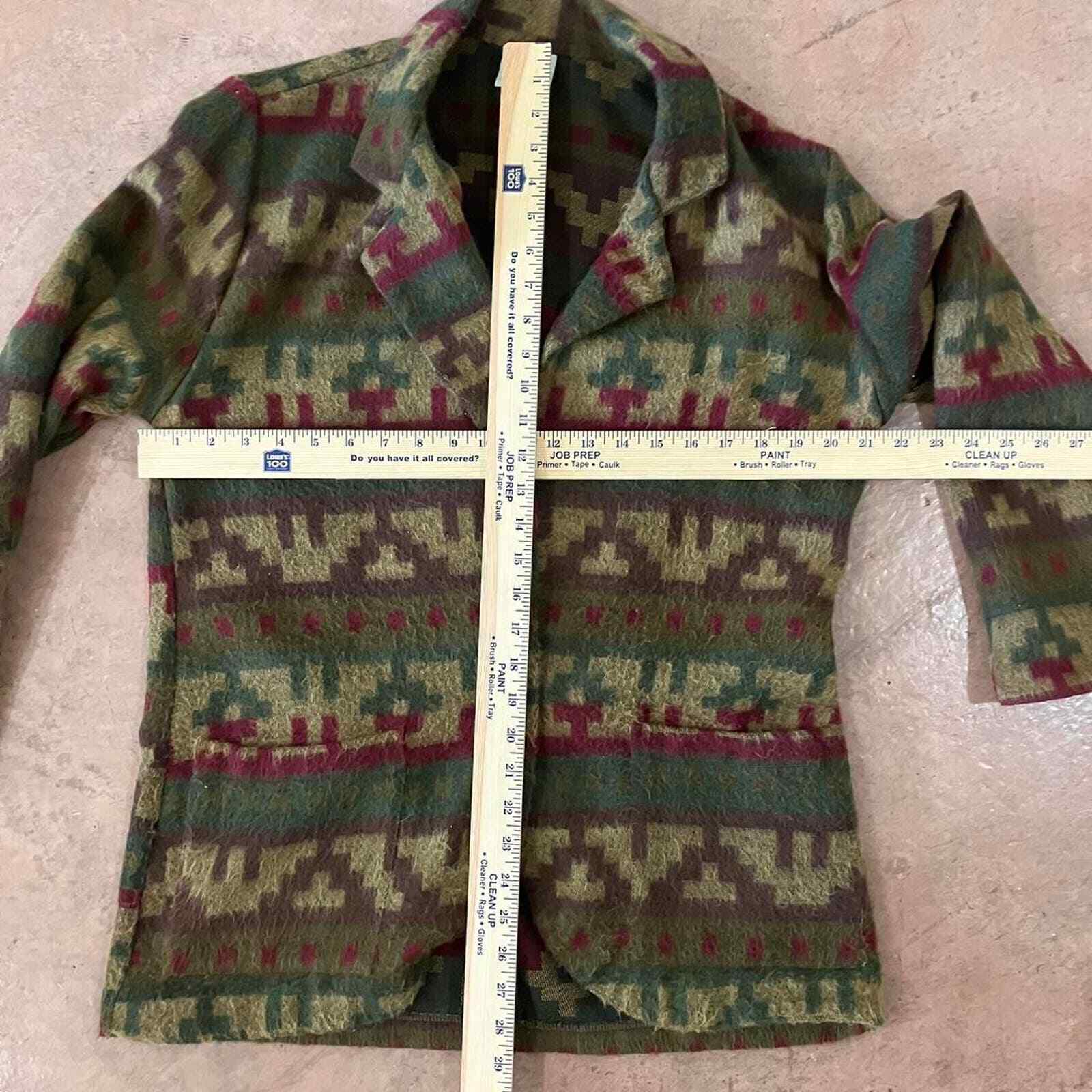 David Wayne Patterned Aztec Pattern Blazer Coat - image 3