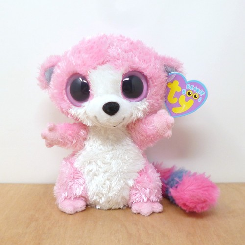 Selten Ty Beanie Boos Boo 2009 Kaugummi der Lemur Plüschtier Kuscheltier UK exklusiv 6 Zoll