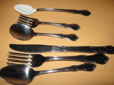 6 pc CHILD FLATWARE spoon fork knife infant baby youth spoons NICE