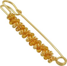 Spring Shape Golden Color Saree Pin Set or Safety Pin Set of 12