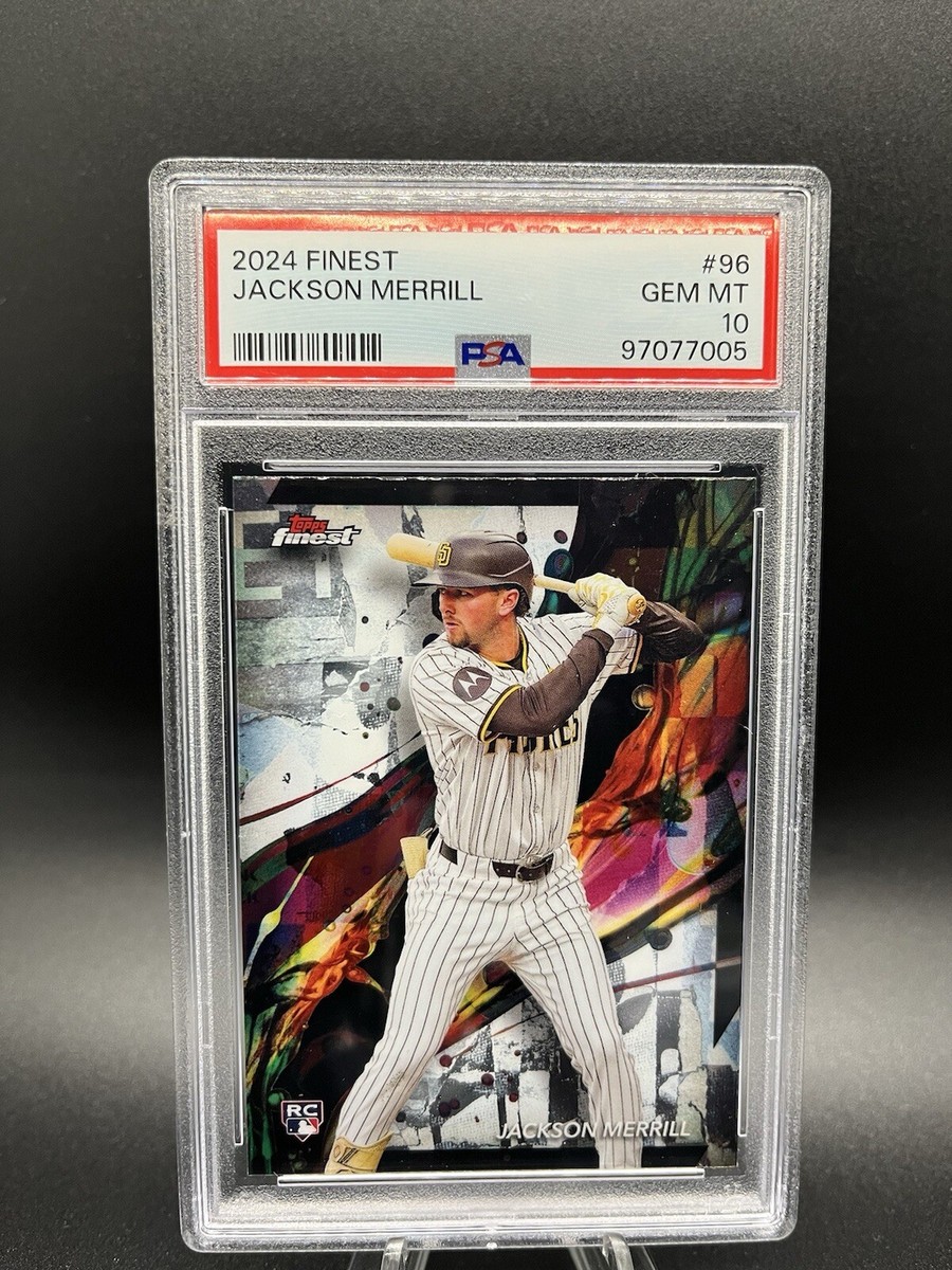 2024 Topps Finest - Common #96 Jackson Merrill (RC) PSA 10 GEM 