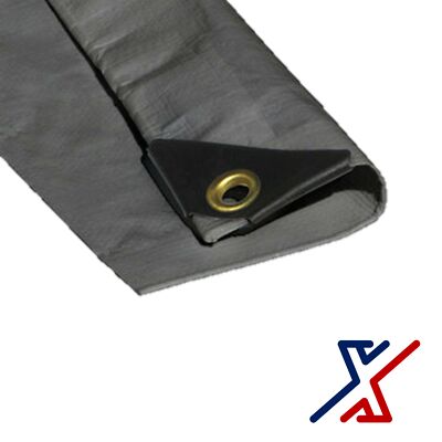 12 x 6 Silver Color 10 Mil Heavy Duty Tarp / Canopy by X1Tools/Tarps