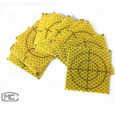 LETER NEW 100PCS YELLOW REFLECTOR SHEET REFLECTIVE TARGET FOR TOTAL STATION
