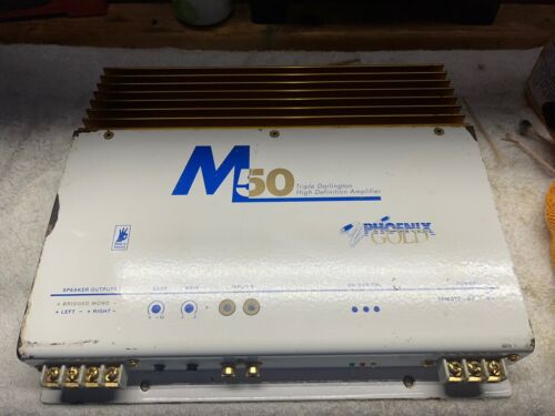 OLD SCHOOL Phoenix Gold M50 Car Audio 2 Channel Amp Amplifier MADE IN USA! - 第 1/4 張圖片