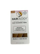 Hairology Natural Keratin Hair Thickening Fibers in Medium to Dark Blonde New