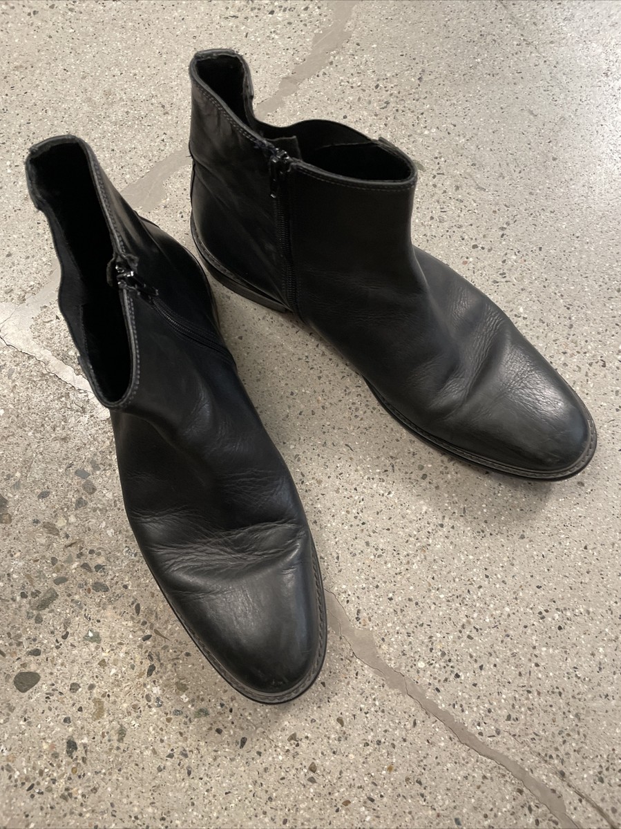 KENNETH COLE COLLECTION Mens Black Leather Boots Sz 12 Made  display picture 2