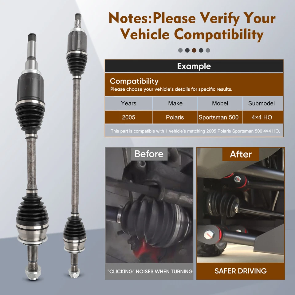 Par de ejes CV delantero izquierdo derecho para Chevrolet Sonic 1,8 L transmisión automática 2012 2013-2017 Foto 4 de 4