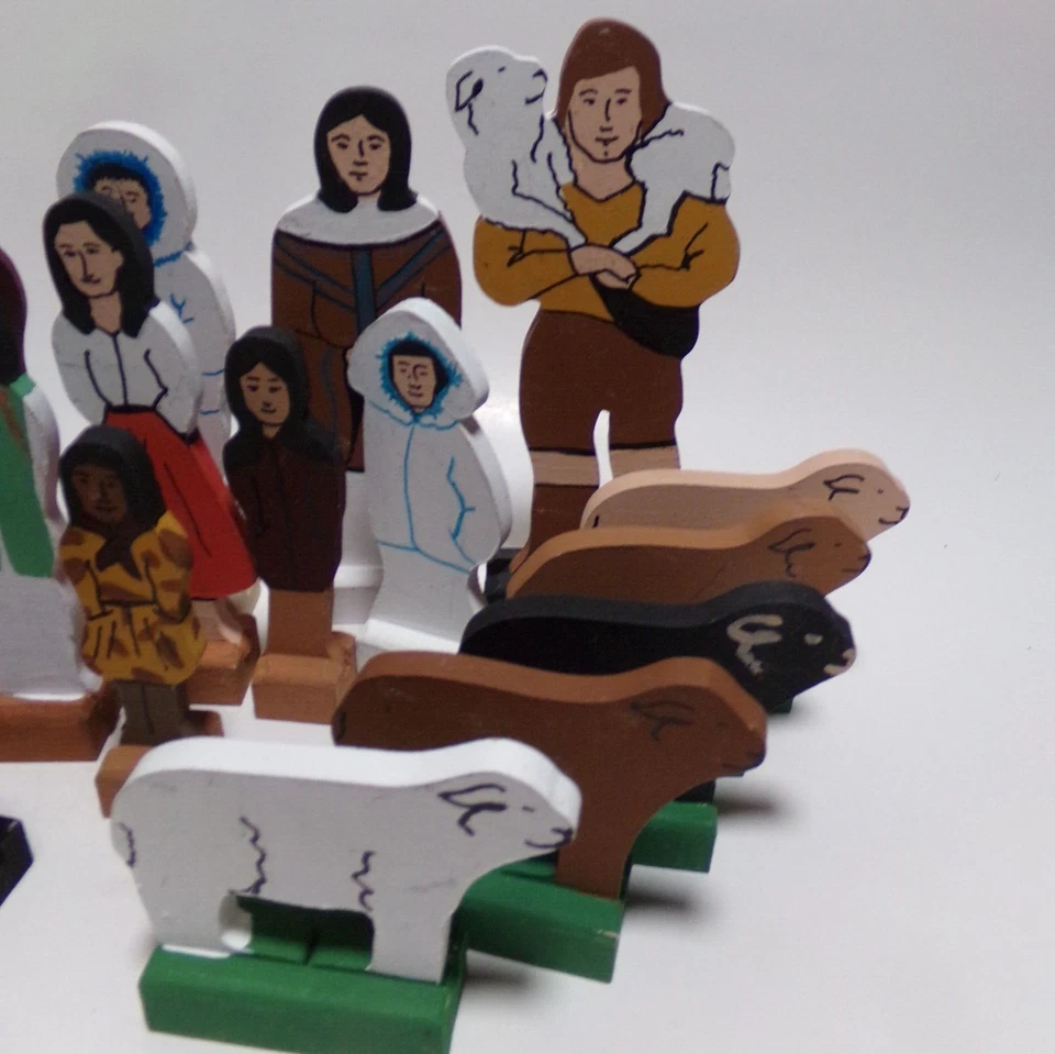 GuideCraft Wedgie Madera Juguete Figuras Personas Coleccionables De Colección Hogar Escuela Juego Foto 3 de 4