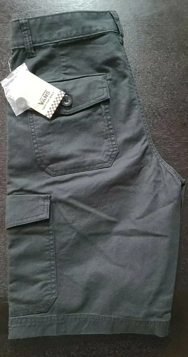 Vans Mens Reverse Out Black Cargo Shorts VN0A3TGGBLK Size 28 NWT New