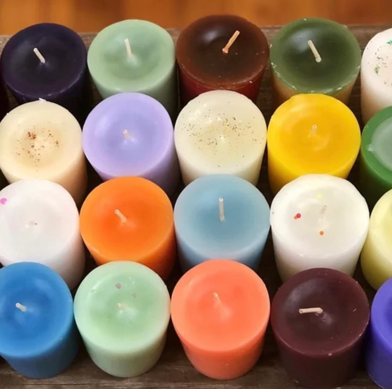 Hand-Poured Soy Blend Votive Candles with Strong Fragrance