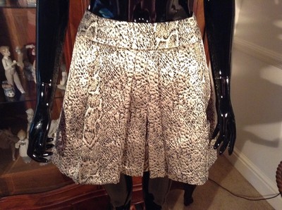 Vero Moda Gold Black Mini Skirt Size