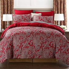 ABREEZE 3pcs Bohemian Paisley Duvet Cover Set 1000TC Egyptian Cotton Full size 