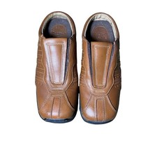 Dr. Martens 8B02 Brown Leather Square Toe Mules Loafers - Women's 7 / UK 5