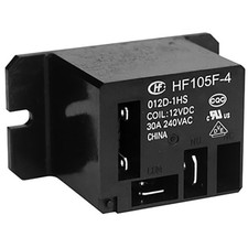 5PC HONGFA AMERICA, INC. HF105F-4/024D-1ZSTF(257) Power Relay, 24VDC Coil, 30Am