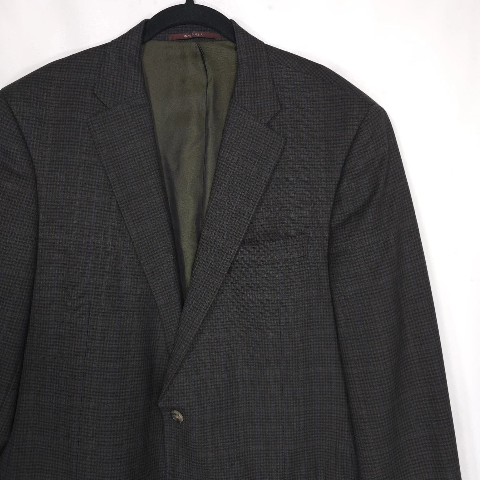 HICKEY FREEMAN 1899 USA Worsted Wool Blazer Jacket Sport Coat Brown 44L Beacon - product detail image 16
