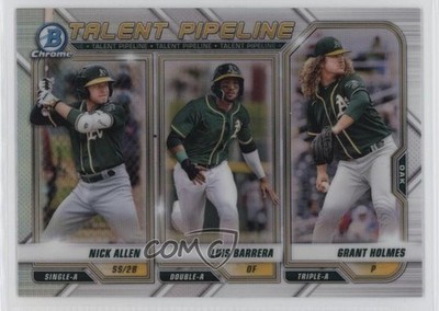 2021 Bowman Talent Pipeline Luis Barrera Nick Allen Grant Holmes #TP-OAK 1h31
