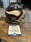 MINNESOTA VIKINGS PAGE ELLER MARSHALL LARSEN SIGNED PURPLE PEOPLE EATERS HELMET