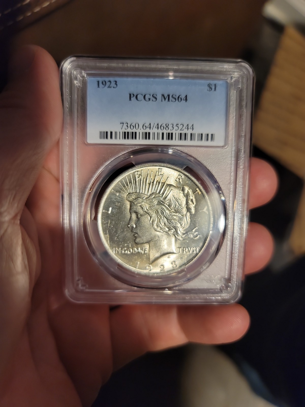 1923 PCGS MS64 Silver Peace Dollar
