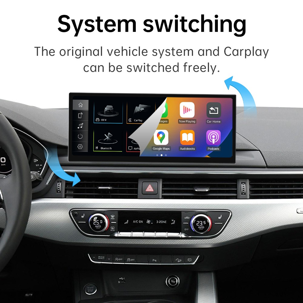 12.3'Wireless Screen Navi For Audi Q5 MIB2 2018-19 Carplay Stereo