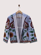 Suzani Jacket Handmade Embroidered Boho Coat Colorful Ethnic Festival Style