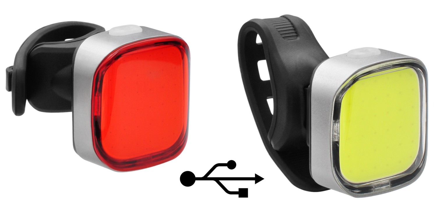 Kit signalisation vélo USB avant et arrière pour circuler en sécurité la nuit