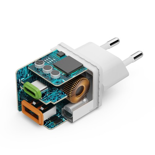 Hama Handy Ladegerät Schnellladegerät 1x USB-C 1x USB-A 20W PD Netzteil Adapter - Bild 5 von 12