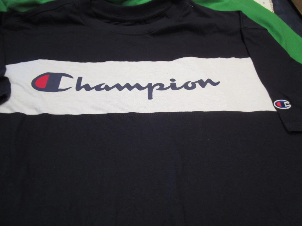 NEW MENS CHAMPION ATHLETIC WEAR  LOGO SHORT SLEEVE T SHIRT BLUE 2XLT - Image 2 of 2