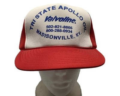 Vintage Valvoline Tri State Apollo Oil Madisonville Kentucky Snapback Hat Cap