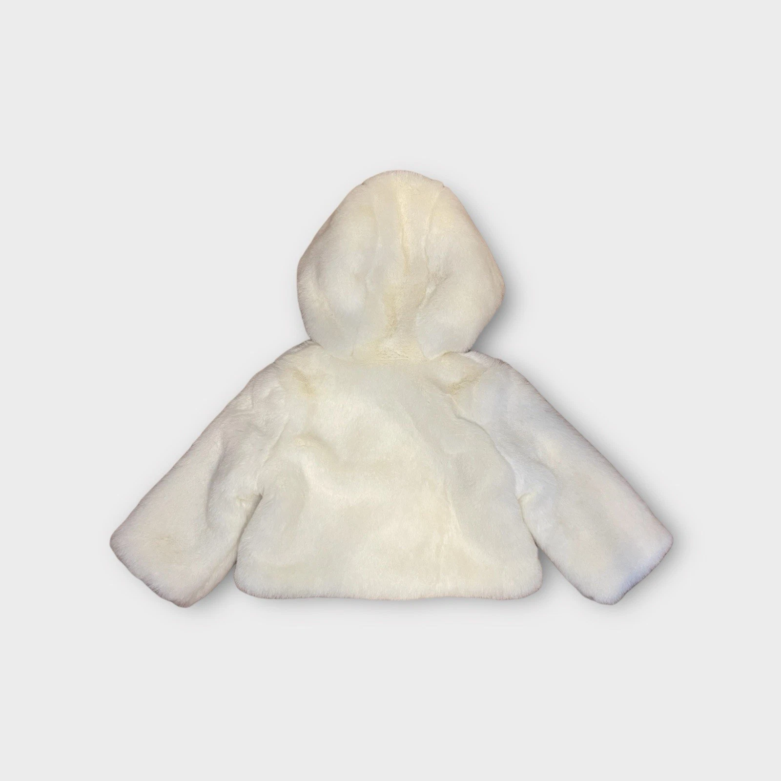 OFF WHITE Giacca pelosa con cappuccio orecchio avorio Gap