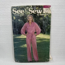 Butterick 6213 Misses Blouse Pants See Sew Pattern 14 Cut Complete