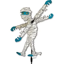 Halloween Mummy Whirligig Wind Spinner 21"