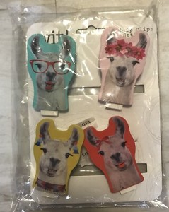 Llama Clips For Paper Or Bags Funny Photos Of Llamas Set Of Four New Unopened