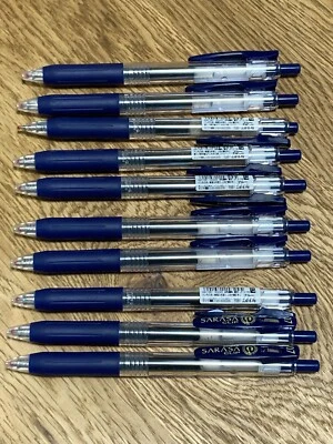 10 Sets Zebra Sarasa Clip 0.7mm Blue Black JJB15-FB Gel Ink