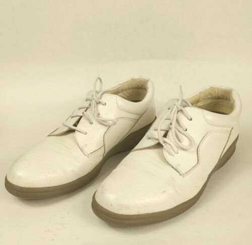 Dr Scholl's Shoes Lace Up 7.5 Leather Oxford White shrck - Picture 2 of 8