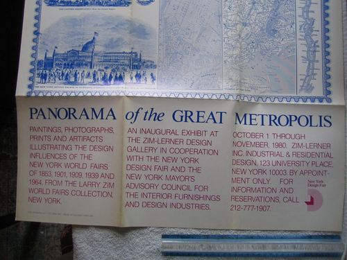 New York City 5 WORLD'S FAIRS 1853-1964 Fold-Out Exhibit Poster Brochure 22x22" - Picture 15 of 24