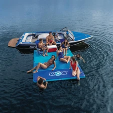 WOW Sports 8'x5'x6" Drop Stitch Vacation Station Dock with Connection Straps