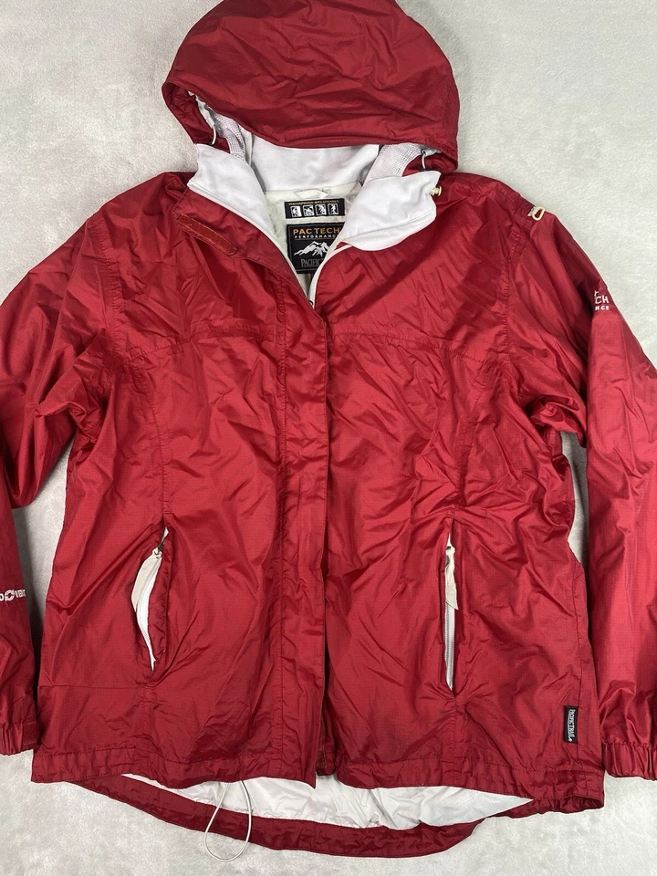 Chaqueta Pacific Trail Pactech Performance impermeable con capucha roja para mujer XL Foto 2 de 4