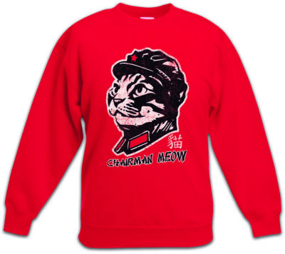 Chairman Meow Kinder Pullover Pulli Mao Cat Zedong Fun Kommunismus Katze Katzen